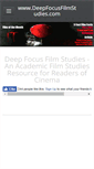 Mobile Screenshot of deepfocusfilmstudies.com